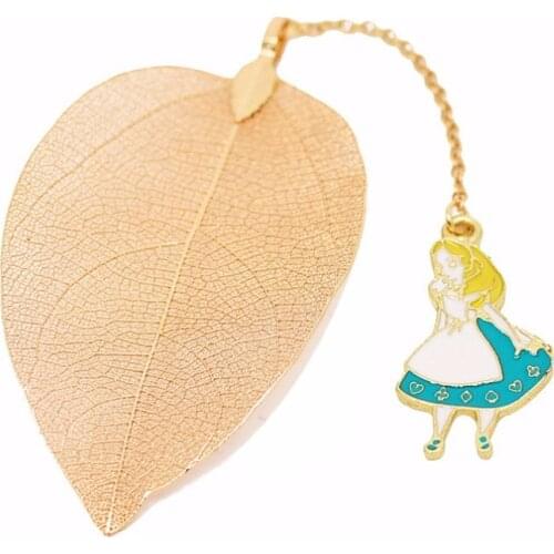 Cute Leave Pendant Alice Clock Rabbit Bookmark Stationery School Office Supply Escolar Papelaria