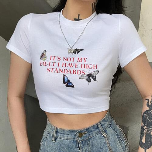 Fashion Women Summer T Shirt Short Sleeve Tee Shirt Femme Elegant ladies Cute tshirt Girl Casual Plan Print Streetwear