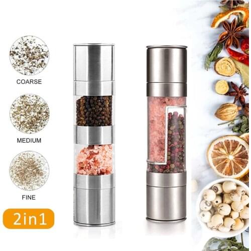 Multi-layers Pepper Mill Shaker Salt and Peper Grinder Stainless Steel Manual Pepper Mill BBQ Tools Kitchen Cooking Gadgets