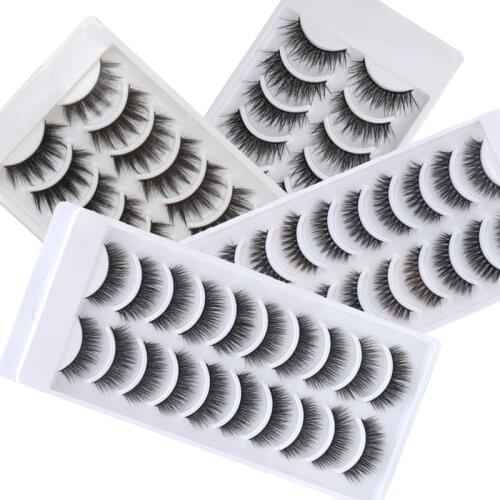 10 Pairs Natural False Eyelashes Fake Lashes Long Makeup 3 D Mink Lashes Eyelash Extension Mink Eyelashes Beauty Dolls Eyelashes