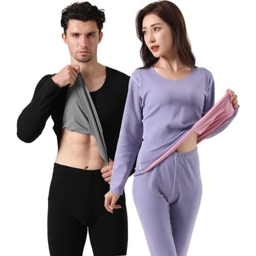 New Thermal Underwear Men Women Long Johns Male Female Autumn Winter Shirt+pants Sets Warm Thick Plus