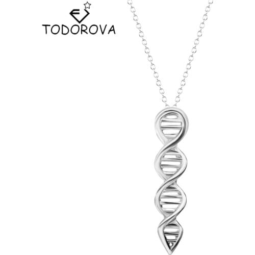 Todorova DNA Double Helix Molecular Necklace Dopamine Molecular Structure Necklace Biological Symbol Science Jewelry