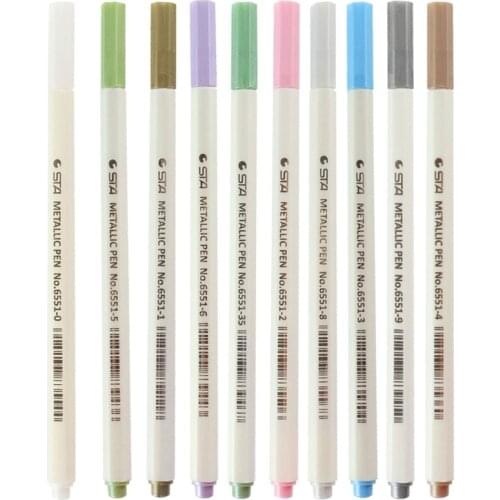 10 Colors Epoxy Resin Metallic Permanent Marker Outline Pearlescent Drawing Pens