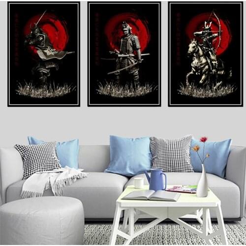 Poster And Prints Japanese Japan Samurai Bushido Modern Artist Wall Art Canvas Painting For Living Room Home Decor