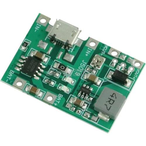 Lithium Li-ion 18650 3.7V 4.2V Battery Charger Board DC-DC Step Up Boost Module Integrated Circuits