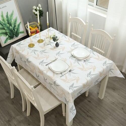 PVC Rectangula Fruit Maple Leaf Printed Tablecloth Waterproof Oilproof Kitchen Dining Table Colth Cover Mat Oilcloth Antifouling