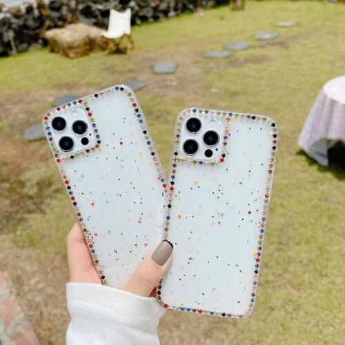 Luxury Bling Glitter Phone Case For iPhone 12 XR X XS 7 8Plus Soft Rhinestone Back Cover For Funda iphone XS Max diamond Coque