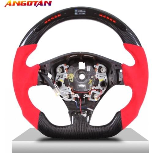 Steering Wheel Fit For Maserati LED Itlay Alcantara Carbon fibre Car Steering Wheel