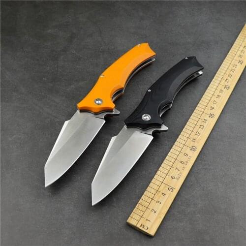 Outdoor camping survival heavy folding knife 440C blade G10 handle high hardness sharp hunting tactics self defense EDC tool