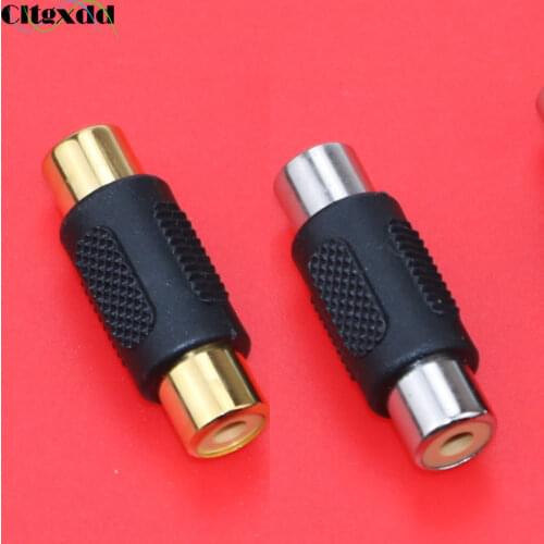 Cltgxdd Extension Gold plating / nickel audio adapter RCA Female to Female Audio Video Cable Jack Plug Adapter Connector
