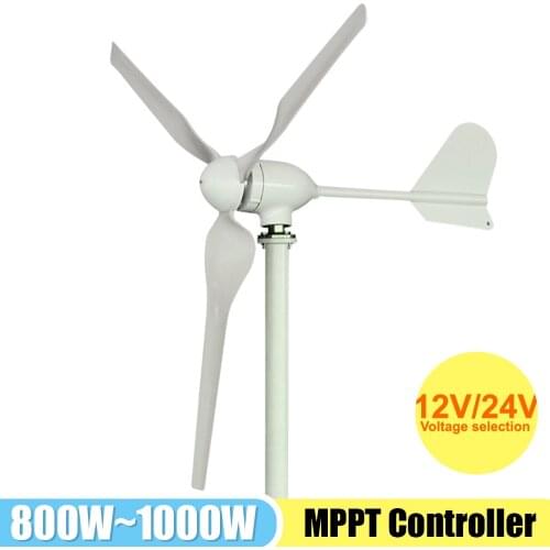 Wind Generator 48V Wind Trubine 12V/24V Windmills 1000W Alternator Generator Alternative Energy With MPPT Controller For Home