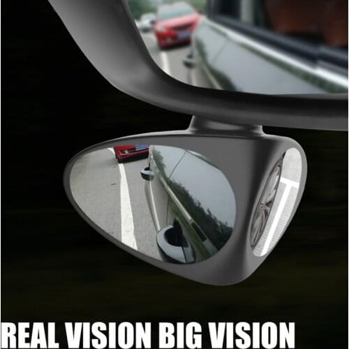 360 Degree Rotatable 2 Side Car Blind Spot Convex Mirror Exterior Rear View Parking Mirror 3R Front Wheel Blind Spot Mirror
