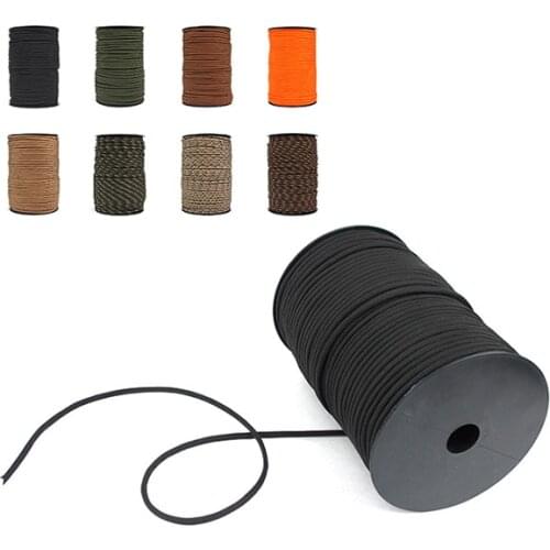 100M 550 Military Standard 9-Core Paracord Rope 4mm Outdoor Parachute Cord Camping Survival Umbrella Tent Lanyard Strap Bundle