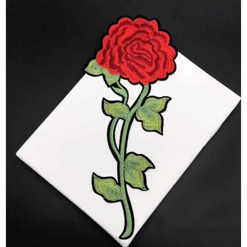 20pcs Peony Flower Patches For Clothing Appliques Jacket Jeans Patchwork Cheongsam Dress Jumpsuit Decor Badge parches bordados