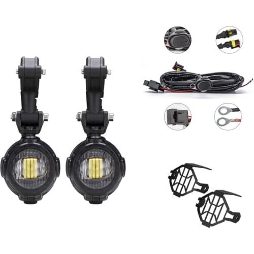 40W Motorcycle LED Auxiliary Fog Light Assembly Driving Lamp for BMW R1200GS ADV F800GS F700GS F650GS K1600 F800GS & Adventure
