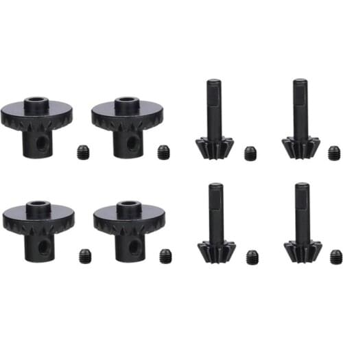 8Pcs Steel Front & Rear Axle Gear Drive Shaft Gear Upgrade Accessories for WPL C14 C24 B24 B36 MN D90 D99 MN99S Parts