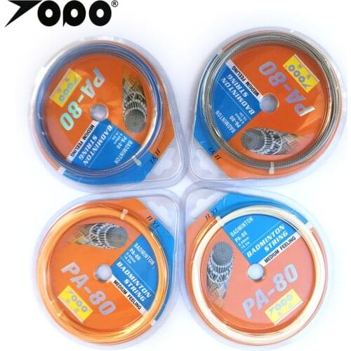 Free shipping(10pcs/lot)max tension 33lbs PA80 Badminton String/Badminton Racket /Badminton Racquet(10M)