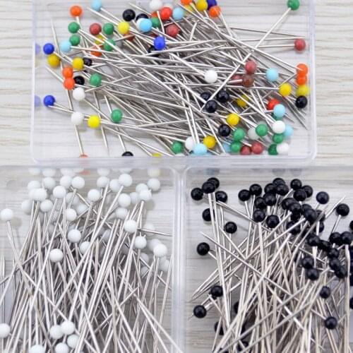 100Pcs/Box Pins Weddings Supplies Florists Sewing Pin Multi Purpose Plastic/Stainless Steel Pearl Head DIY Dressmaking Tools