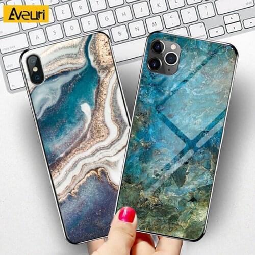Tempered Glass i Phone Case For iPhone 12 11 Pro Max SE 2020 Luxury Marble Cover Case For iPhone 5 6 5S 6S 7 8 Plus X XR XS MAX