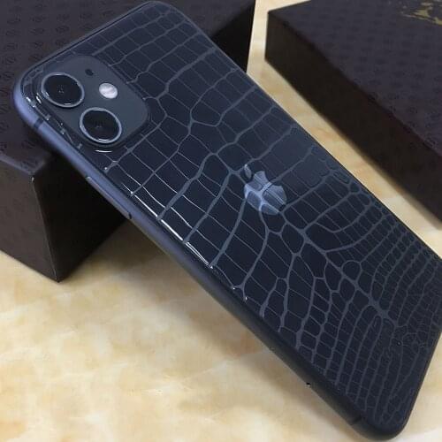 Luxury Crocodile Pattern Back Film Skin Mobile Phone Stickers For iPhone 12 Mini 11 Pro Max X XS XR 7 8 Plus SE 2020 12Pro 11Pro