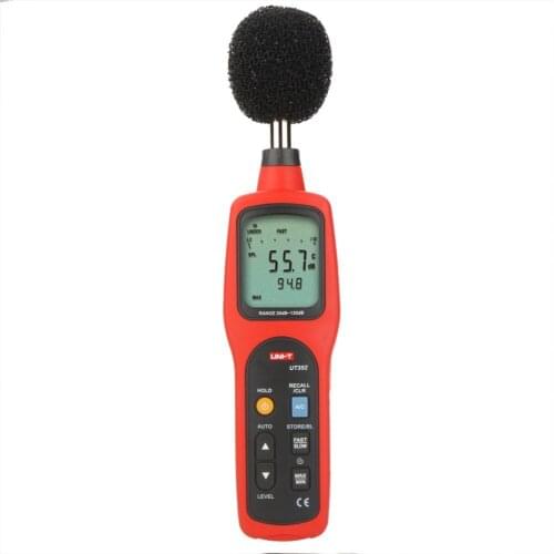 UNI-T UT352 Digital Sound Level Meter 30~130dB Noise Monitor Testers High Alarm Data Logging
