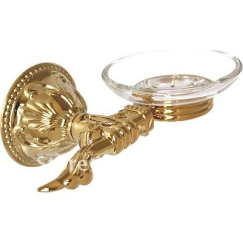 FREE SHIPPING new design 24k GOLD FLOWER SOAP DISH HOLDER