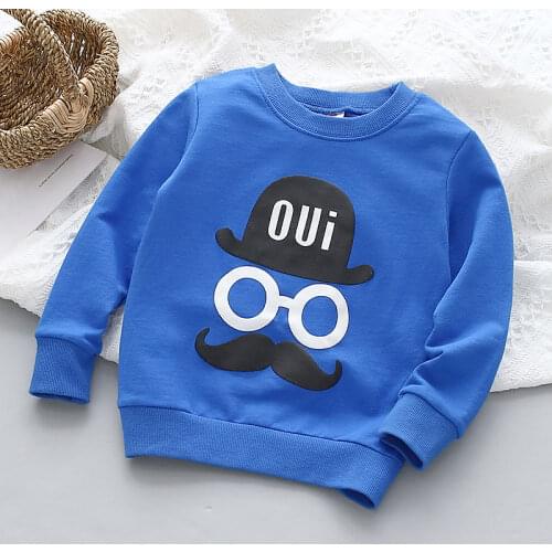2021 Spring Boys T-Shirts Long Sleeve Tops For Kids Children Pullover Cartoon Baby Tees Toddler Sweatshirts Clothing 2-8years