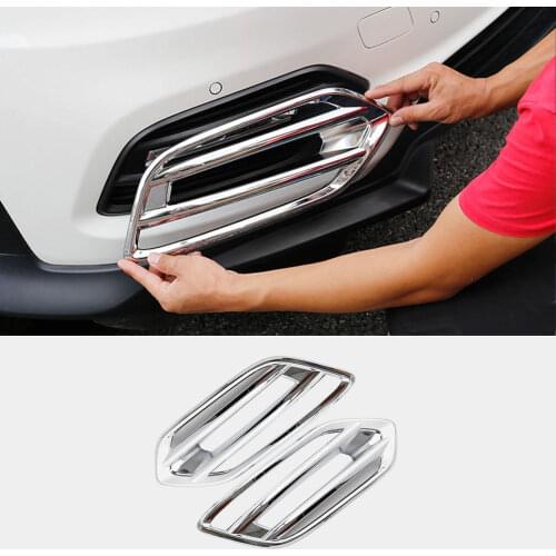 FOR Honda HR-V 2019-2020 ABS chrome Front bumper Fog Light Lamp Cover trim 2pcs Car modification Auto parts