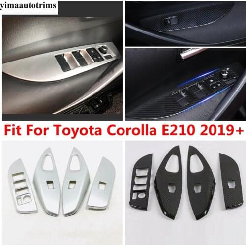 Car Door Handle Holder Window Lift Button Switch Panel Cover Trim For Toyota Corolla 2019 - 2021 ABS Matte / Carbon Fiber Look