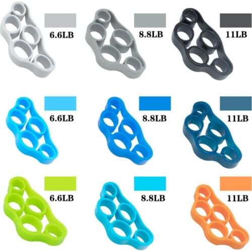 Finger Exerciser Resistance Bands Fitness Hand Gripper Silicone Finger Expander Exercise Hand Grip Wrist Strength Trainer