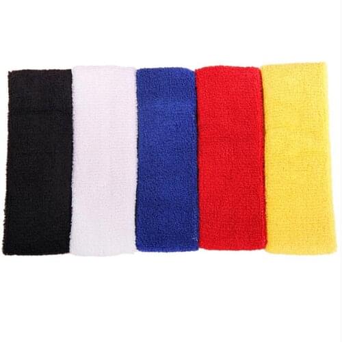 Fitness Outdoor Sports Sweatbands Forehead Head Hair Sweat Band Elastic Terry Cloth Cotton GYM Yoga Ball Games Tennis HeadBand