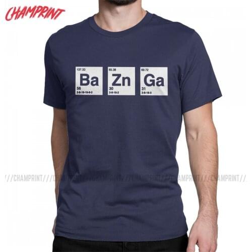 Mens The Big Bang Theory Sheldon Bazinga T Shirts Pure Cotton Clothing Novelty Short Sleeve Tee Shirt Graphic Printed T-Shirt