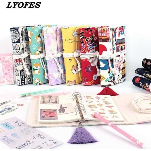 Pocket Notepad A6 Notebooks and Journals 6 Ring Binder Cloth Cover Diary School Supplies Cute Kawaii Notebook Offce Accessories