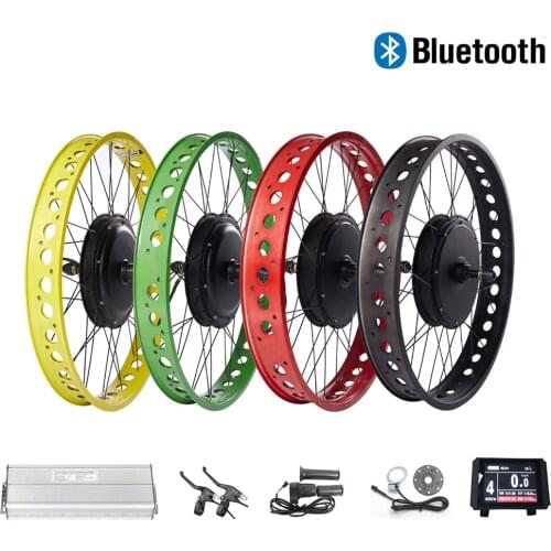 20 24 26inch fat tire Electric snow bike wheel ebike Conversion Kit 750W 1000W 1500W 48V with regeneration braking KT controller