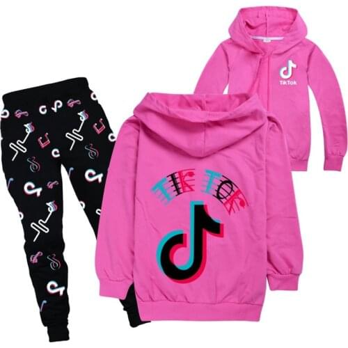 TIK TOK Girls Clothing Sets Children Fashion Coat and Pant Set Kids Clothing Spring Autumn Sports Suit Tracksuit