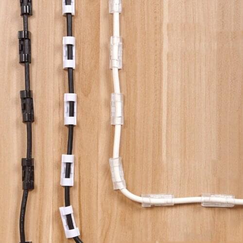 2021 Hot Selling 20PCS/Set Wire Fixing Clamp Clip Solid Line Clamp USB Cord Clips Holder Organizer Fixed Wire Cable Clips