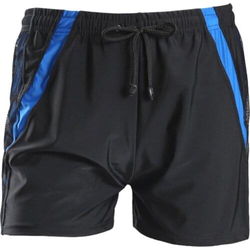 A5KC Men Quick Dry Swim Contrast Color Basic Loose Sports Board Shorts Stretch Drawstring Elastic Waist Beach Swimwear