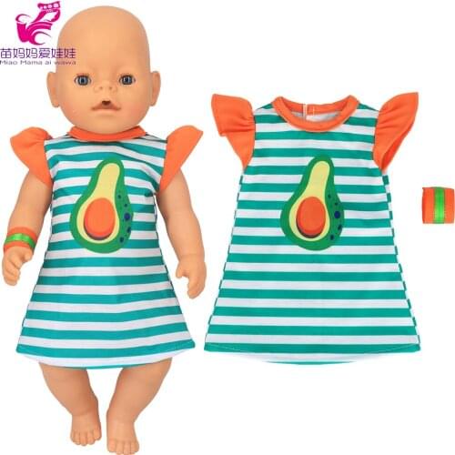 Clothes for doll fits 43 cm Baby dolls T-shirt jeans 18 inch girl doll dress