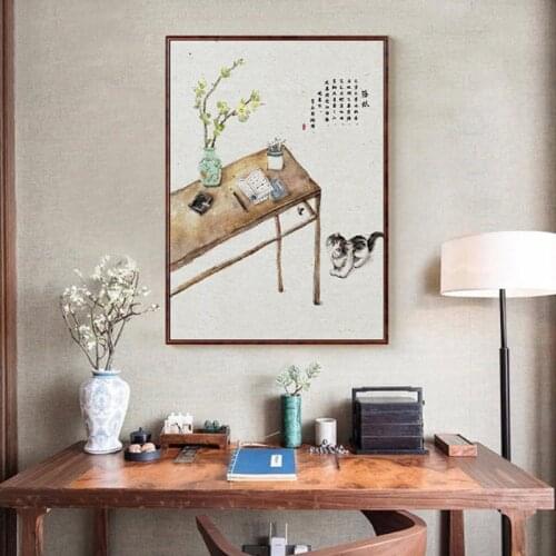 Chinese Style Landscape Green plants Canvas Poster Print Wall Decorative Painting For Bedroom Living Room Modern Home Decor