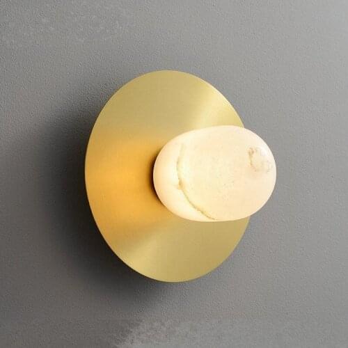 All Copper Marble G9 Wall Lamp Bedroom Home Decor Bedside Warm Lamp Corridor Porch Nordic Light Luxury Eggs Shape Wall Lights