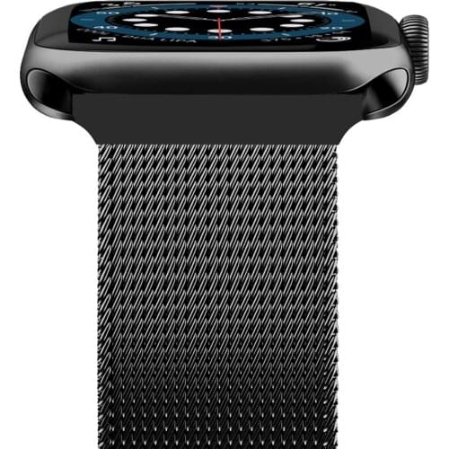 For apple watch 6 se band 44mm 40mm series 4 5 strap mesh loop stainless steel bracelet for iwatch 3 42mm 38mm men women correa