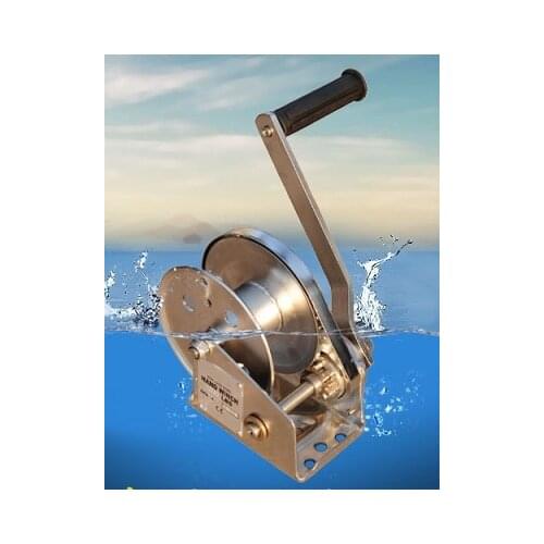 1200lbs 304 stainless steel hand winch with self-locking CE, Boat windlass truck auto manual lifting hoist tractor traction