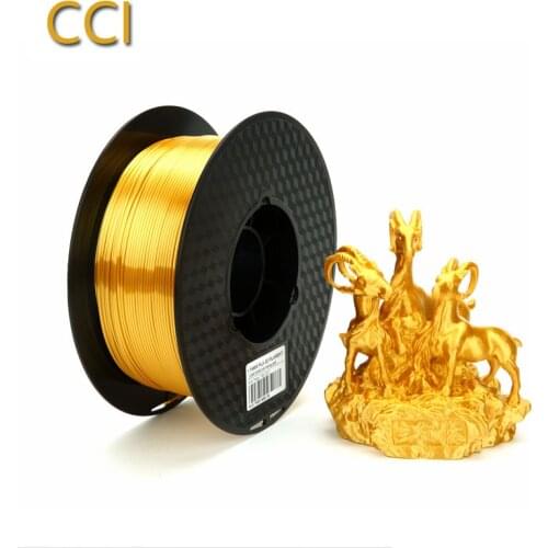 Silk pla gold 3d printer filament 1.75mm 1kg Silky shine golden 3d pen Shiny metal metallic printing materials rich luster CCI