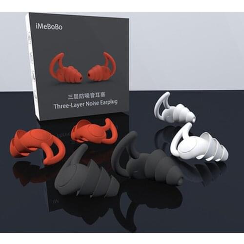 Silicone Sleeping Ear Plugs Sound Insulation Ear Protection Earplugs Anti-Noise Plugs for Travel Reading Soft Noise Reduction