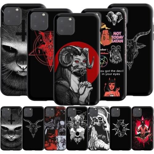 Satanic Scary Skull Silicone Case for Apple iPhone 13 12 Mini 11 Pro XS X XR Max 8 7 6S 6 Plus SE 5S