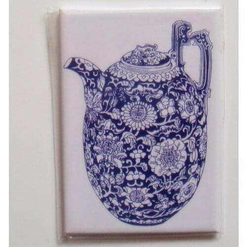 Traditional Chinese Style Souvenir Magnets , Chinese Ceramic Souvenir Fridge Magnets