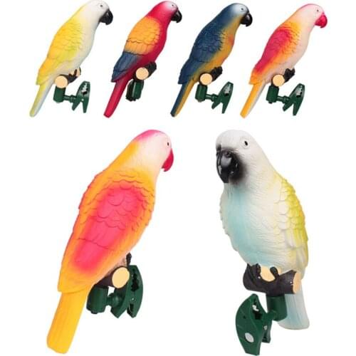 LED Solar Parrot Lights Outdoor Waterproof Solar Garden Decorative Lights With Clip Fixed Garden Landscape Lights