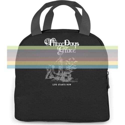 Three Days Grace Life Starts Now Hipster Harajuku Brand Print for Male women men Portable insulated lunch bag adult