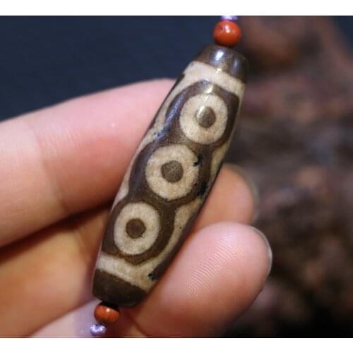 Unique Magic Power Tibetan old Agate 6 Eye Healthy dZi Bead Pendant Amulet Totem LKbrother Talisman UPD210527A4