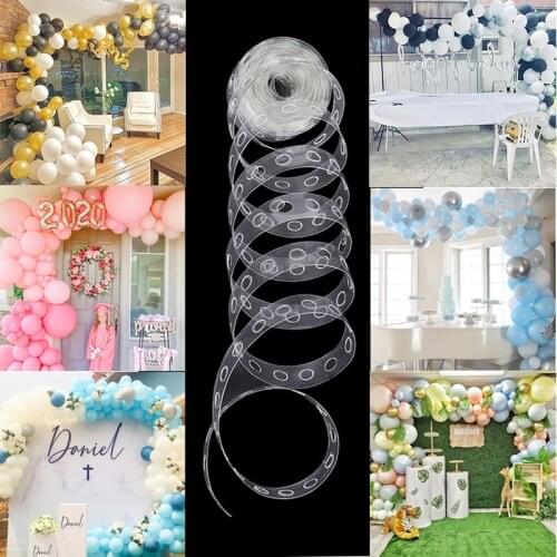 Balloon Decorating Strip Garland Arch Balloon Tape clip for Birthday Wedding Bridal Shower Baby Shower Xmas new year Party decor